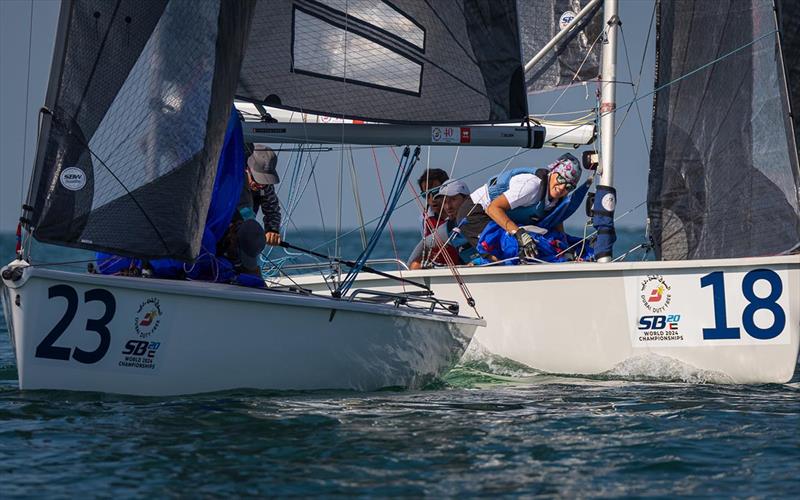 2023 SB20 Middle East Championships - Day 1  photo copyright Mikey Brignall taken at Dubai Offshore Sailing Club and featuring the SB20 class