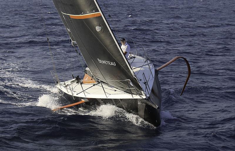 Thoroughly enjoying driving Hull #1 of Figaro Beneteau 3 off Port Ginesta, Barcelona in 2017 photo copyright Beneteau taken at  and featuring the Figaro class