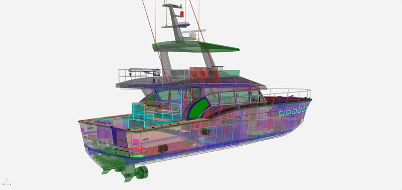 Artnautica 60 - full carbon sport fisher under construction at Lloyd Stevenson Boats - Novermber 2021 - photo © LSB