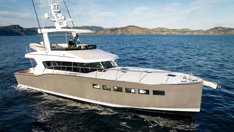 Matuku - custom design Artnautica 60 (18mtr) Sportfisher - Lloyd Stevenson Boatbuilders - April 2023 - photo © LSB