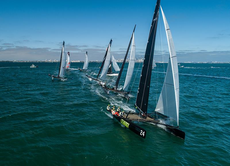 Action on Biscayne Bay at the M32 North American Championship photo copyright Felipe Juncadella taken at  and featuring the M32 class