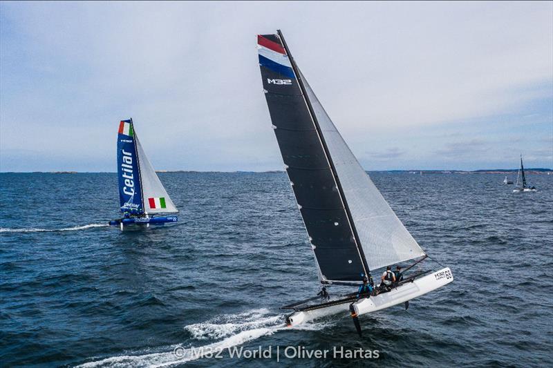 Team Bliksem with skipper Pieter Taselaar in Marstrand photo copyright M32 World / Oliver Hartas taken at  and featuring the M32 class