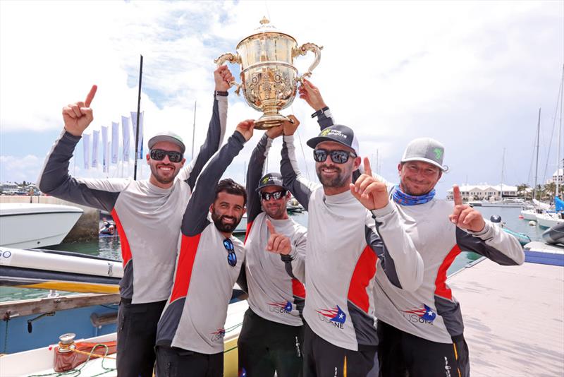 Taylor Canfield (left) and crew Victor Diaz de Leon, George Peet, Mike Buckley and Erik Shampain, champions of the 68th Argo Group Gold Cup - photo © Charles Anderson / RBYC