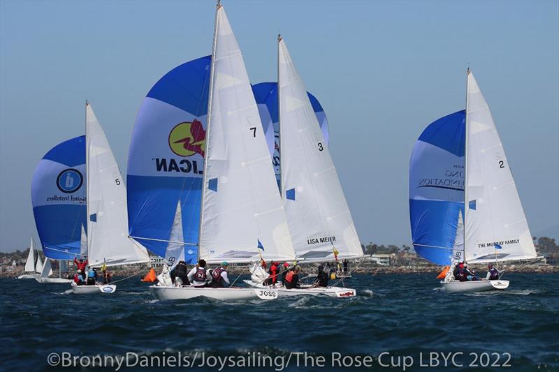 US Youth Match Racing Championship for the Rose Cup - Day 2 photo copyright Bronnny Daniels / Joysailing taken at Long Beach Yacht Club and featuring the Match Racing class