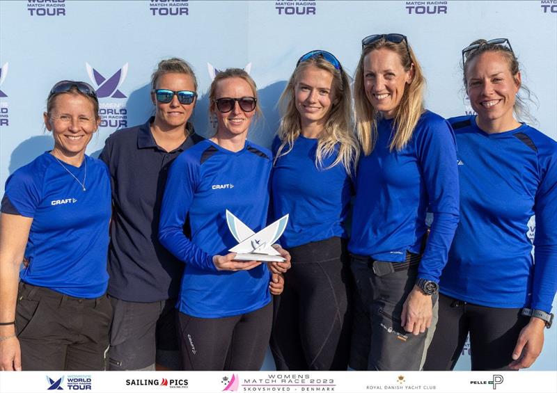 2023 KDY Women's Match Race - 2nd Place KDY Women's Match Race  - Lea Richter Vogelius (third from left) and Team photo copyright Kristian Joos / www.sailing.pics taken at Royal Danish Yacht Club and featuring the Match Racing class