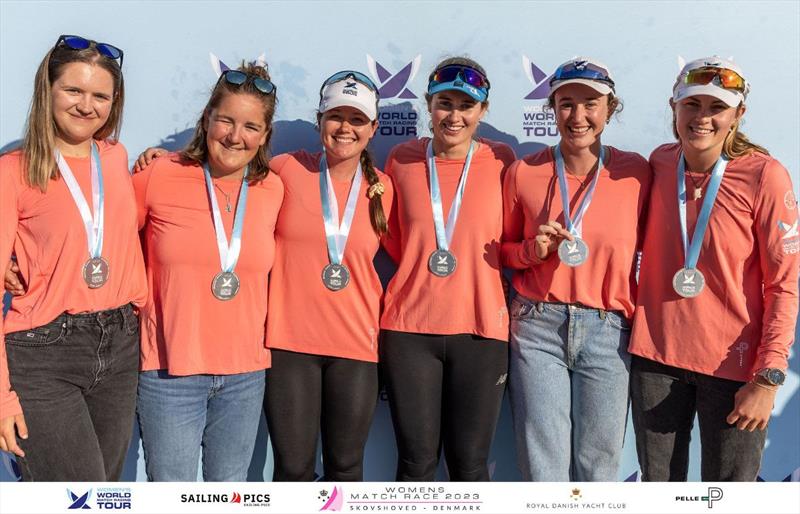 2023 KDY Women's Match Race - 2nd place overall - 2023 Women's World Match Racing Tour - EDGE Women's Match Team (l-r) Fiona Mulcahy, Louise Acker, Alison Kent, Charlotte Porter, Ruby Scholten, Celia Willison - photo © Kristian Joos / www.sailing.pics