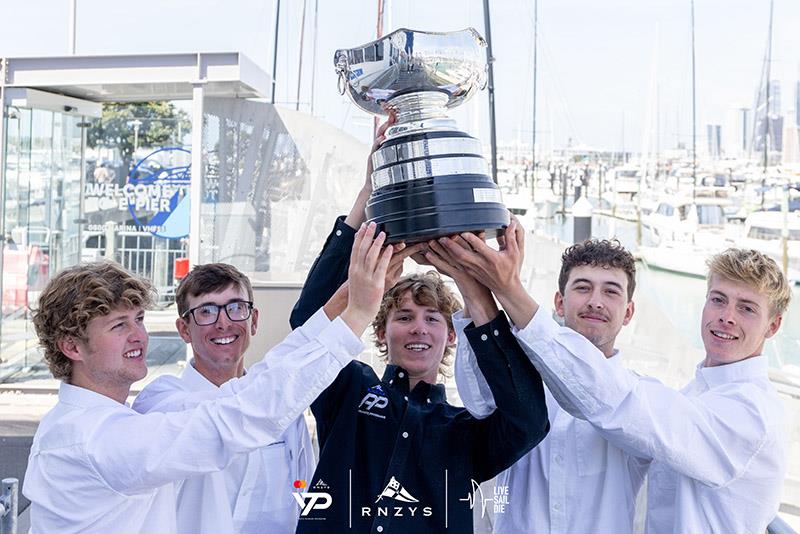 Josh Hyde and his “Waitemata Racing” team of Jack Manning, Zach Fong, Cody Coughlan and Luis Schneider - 2024 RNZYS Youth International Match Racing Cup photo copyright Suellen Hurling / Live Sail Die taken at Royal New Zealand Yacht Squadron and featuring the Match Racing class