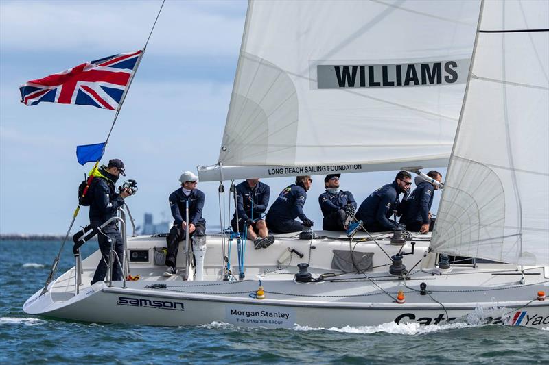 Ian Williams/GBR, Gladstone's Long Beach, with crew Richard Sydenham, Gerry Mitchell, Ricky McGarvie, Ted Hackney, Oisin Mcclelland - 2024 Congressional Cup - photo © Ian Roman/WMRT