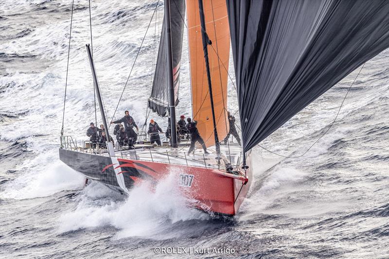 Monohull line honours for Comanche in the 2021 Rolex Middle Sea Race  photo copyright Kurt Arrigo / Rolex taken at Royal Malta Yacht Club and featuring the Maxi class