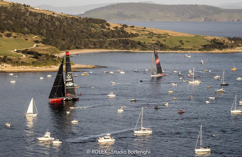 LDV COMANCHE, Sail n: 12358, Bow n: 58, Owner: Jim Cooney, Country: AUS , Division: IRC, Design: Guillaume Verdier & Vplp WILD OATS XI, Sail n: AUS10001, Bow n: XI, Owner: The Oatley Family, Country: NSW, Division: IRC & ORCi, Design: Reichel Pugh 100 photo copyright Luca Butto' taken at Cruising Yacht Club of Australia and featuring the Maxi class