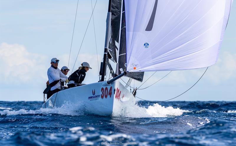 Melges 20 and Melges 32 Worlds at Puntaldia, Sardinia day 2 - photo © Enfant Terrible / Zerogradinord