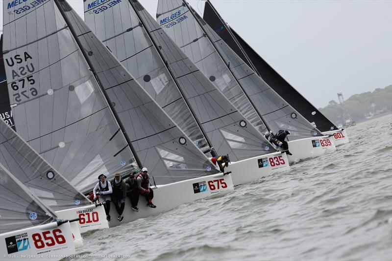 Melges 24 fleet at the Sperry Charleston Race Week 2019 photo copyright JOY / U.S. Melges 24 Class Association taken at  and featuring the Melges 24 class