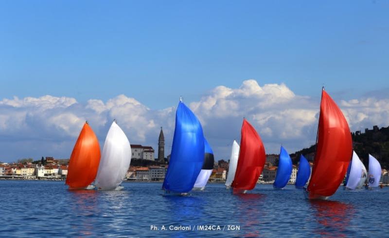 Melges 24 European Sailing Series regatta in Portoroz, Slovenia in the picturesque bay of Piran. - photo © Andrea Carloni / IM24CA / ZGN
