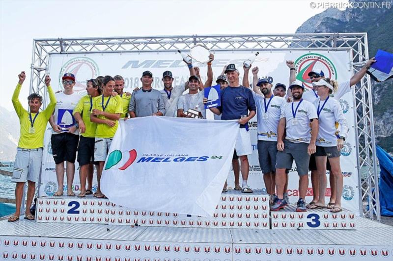 Much coveted Giorgio Zuccoli Trophy has been in the hold of the reigning Melges 24 European Champion - Gianluca Perego's Maidollis (ITA854) with the crew of Carlo Fracassoli, Enrico 'Chicco' Fonda, Stefano Lagi and Matteo Ramian since August 2018 photo copyright Pierrick Contin taken at Yacht Club Marina Portorož and featuring the Melges 24 class