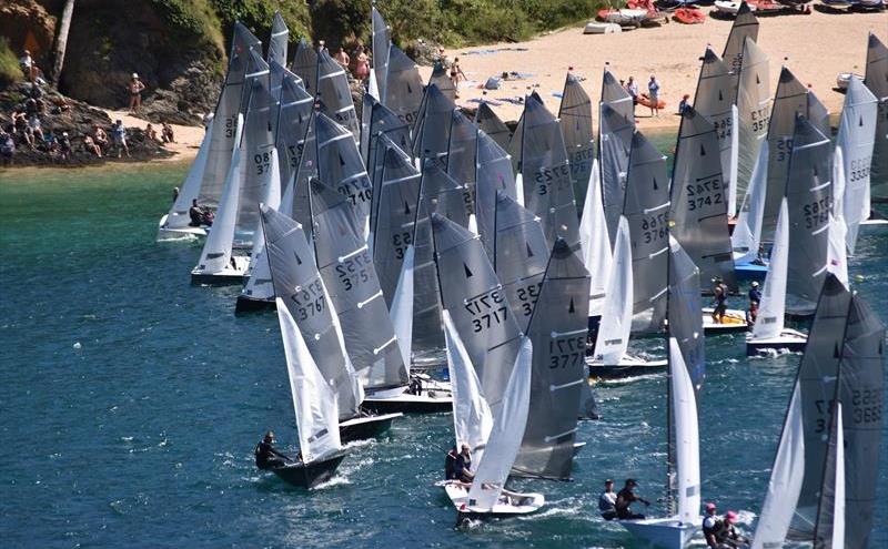 A busy startline on day 4 at Sharps Doom Bar Salcombe Merlin Week - photo © David Henshall