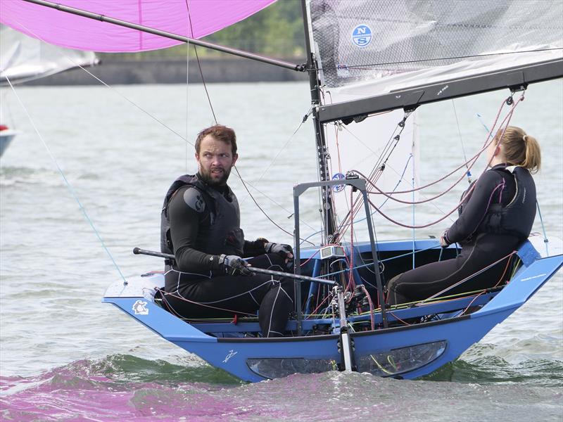 Tim Saxton and Mary Henderson during Craftinsure Merlin Rocket Silver Tiller Round 3 at Starcross - photo © Garnet Showell