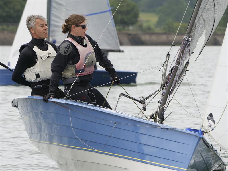 Tim Fells and Fran Gifford win Craftinsure Merlin Rocket Silver Tiller Round 3 at Starcross photo copyright Garnet Showell taken at Starcross Yacht Club and featuring the Merlin Rocket class