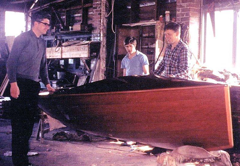 Rowsell boatbuilders - an 'Xpectant' design of Merlin Rocket under construction photo copyright Keith Callaghan taken at  and featuring the Merlin Rocket class