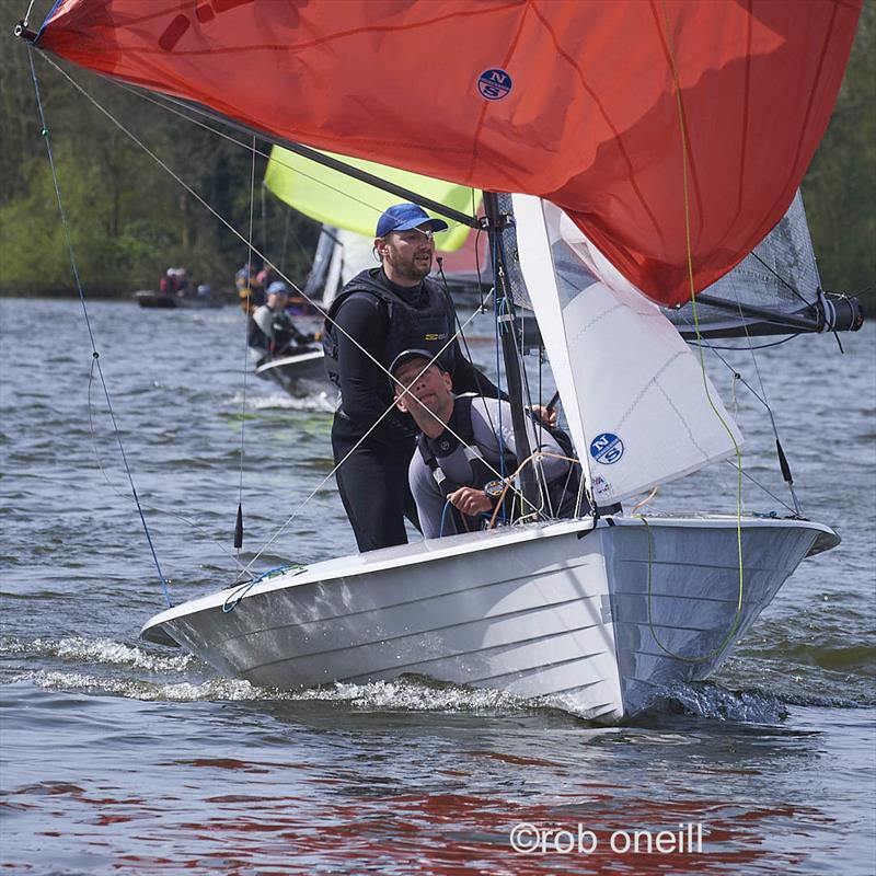 James Goodfellow and Pete Nicholson during Merlin Rocket Allen South East Series Round 2 at Broadwater photo copyright Rob O'Neill taken at Broadwater Sailing Club and featuring the Merlin Rocket class