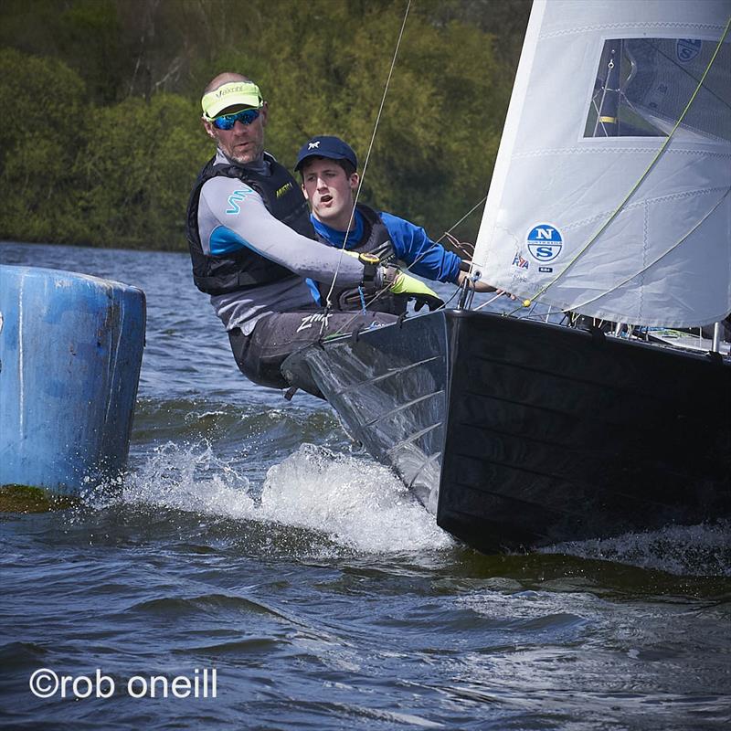 Ollie Meadowcroft and Rob Allen on their way to winning during Merlin Rocket Allen South East Series Round 2 at Broadwater photo copyright Rob O'Neill taken at Broadwater Sailing Club and featuring the Merlin Rocket class