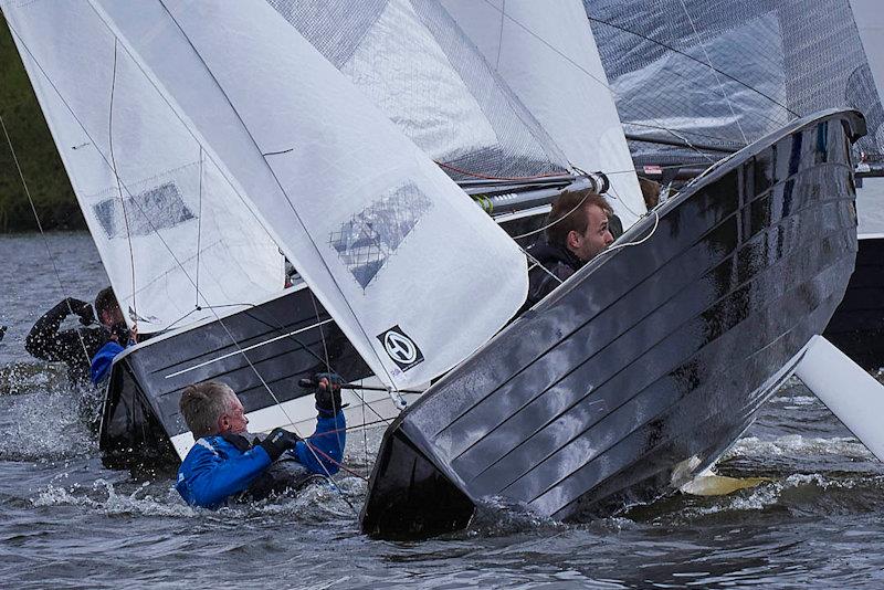 Some punshing gusts for the Allen SE Series Round 3 at Fishers Green photo copyright Rob O'Neill taken at Fishers Green Sailing Club and featuring the Merlin Rocket class