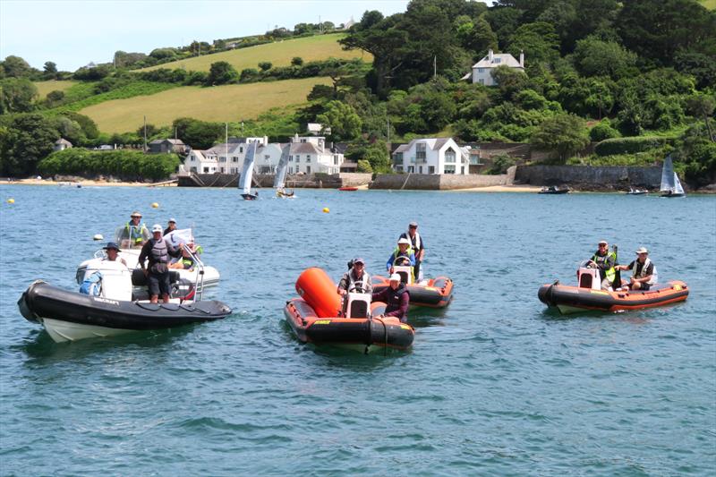 Helly Hansen Merlin Rocket Salcombe Week - race team RIBs - photo © Malcolm Mackley