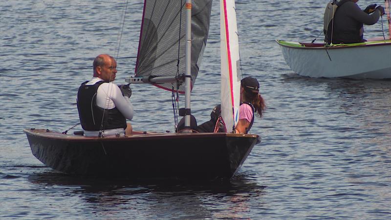 Wayne and Angela win the Miracle Northerns at Delph photo copyright Chris Jones taken at Delph Sailing Club and featuring the Miracle class