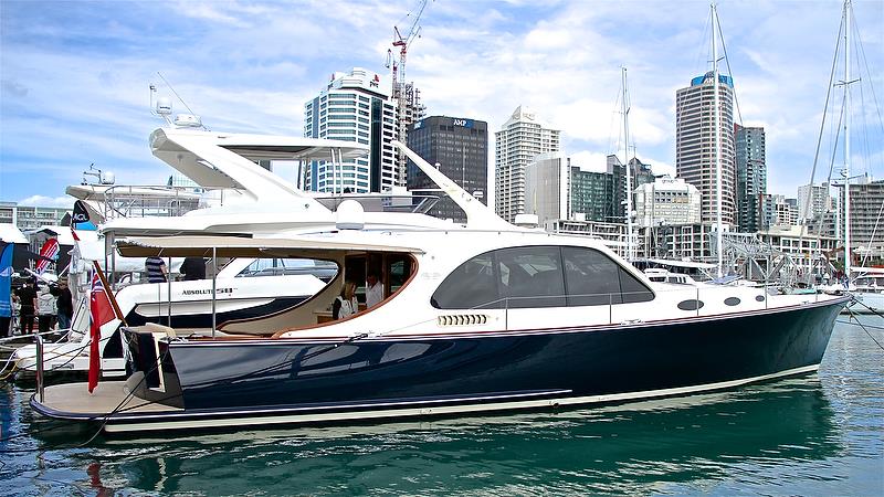 Grand Banks / Palm Beach Motor Yachts - hard to believe this is a seven year old vessel - Auckland On the Water Boat Show - Day 4 - September 30, 2018 - photo © Richard Gladwell