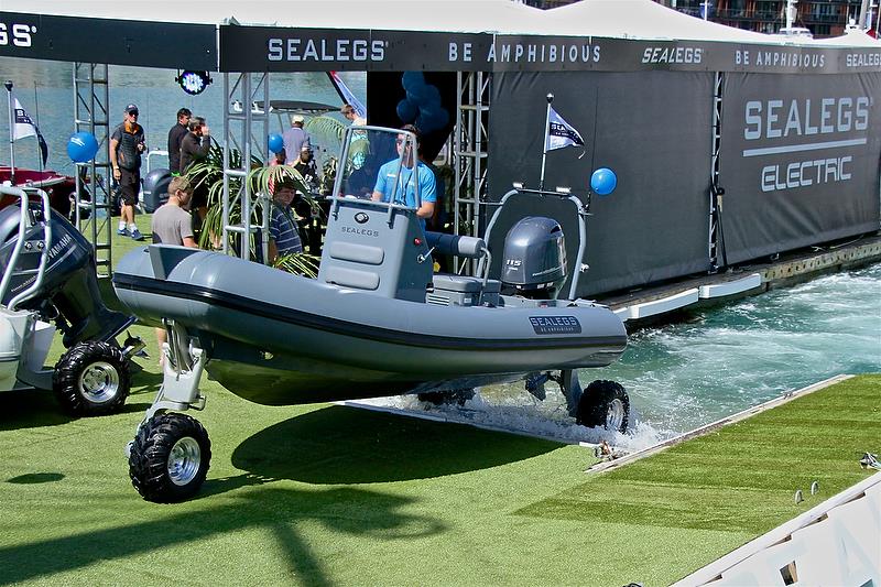 Sealegs emerges from a demonstration - Auckland On the Water Boat Show - Day 4 - September 30, 2018 - photo © Richard Gladwell