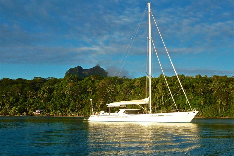 SV Silver Fern at anchor in Bora Bora photo copyright Martha Mason taken at 