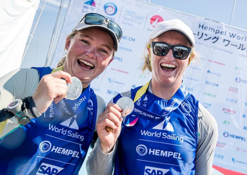 Nia Jerwood and Monique de Vries - Hempel World Cup Series Enoshima, day 6 - photo © Jesus Renedo / Sailing Energy / World Sailing