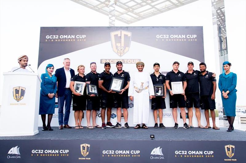 Despite making a strong challenge, Oman Air's attempt to secure the 2019 GC32 Racing Tour title was not to be - GC32 Oman Cup day 4 photo copyright Sailing Energy / GC32 Racing Tour taken at 