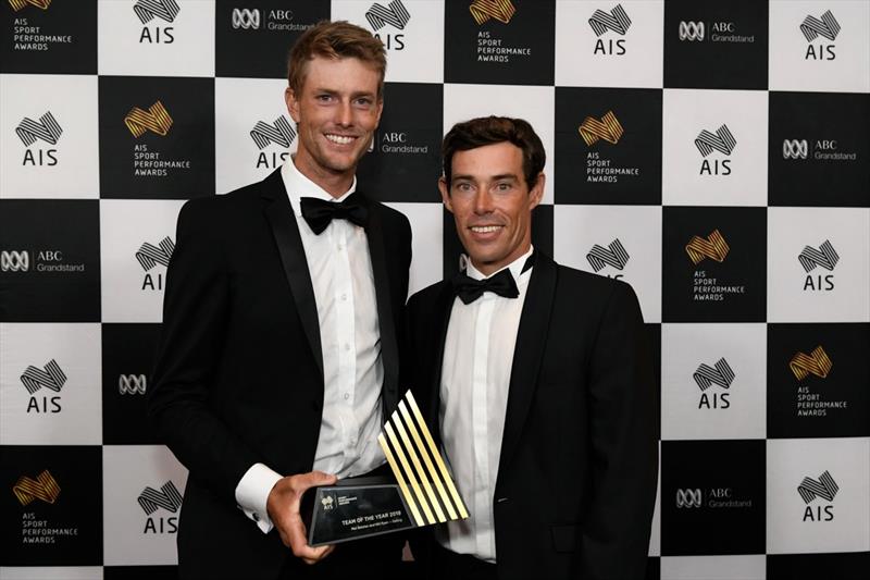 Mat Belcher and Will Ryan at Australia Institute of Sport Performance Awards photo copyright Australian Sailing taken at 