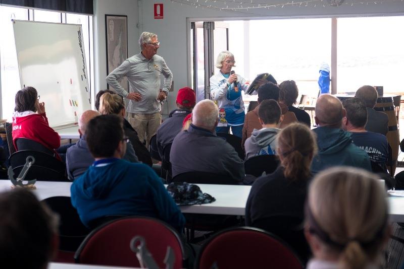 Sailors are briefed by the race committee at the Wallaroo Sailing Club photo copyright Bodhi Stone taken at Wallaroo Sailing Club