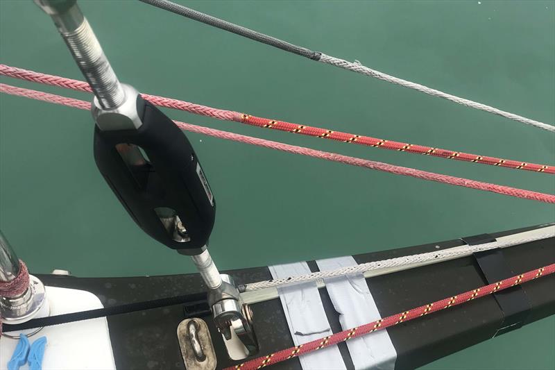 Forestay load sensing made much easier with smarttune. - photo © Harken Fosters
