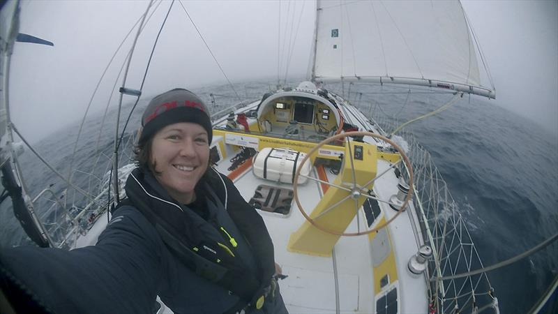 In heavy fog just after Cape Horn, as seen by Lisa photo copyright LisaBlairSailsTheWorld taken at 