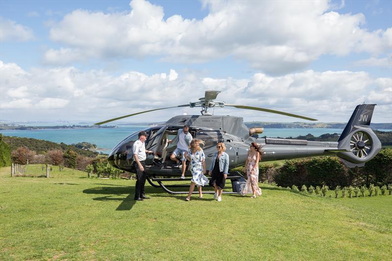 Most vineyards on Waiheke can have helicopters land on site, making it a great way to get to and from Auckland city directly to your destination. - photo © Helicopter Me