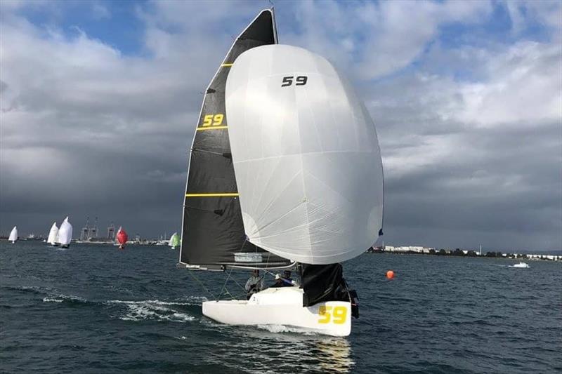 Retro - sailed by Derek Scott, Ben Costello and Richard Bicknell - photo © Elliott 5.9 Class Owners Association