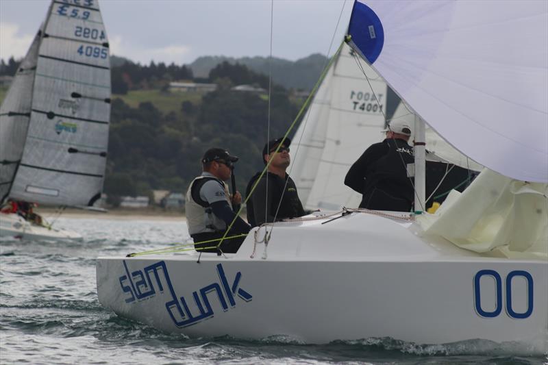 Slam Dunk- 2nd place, Elliott 5.9 National Championship 2021 - Mercury Bay Boating Club photo copyright Helen Hart taken at 