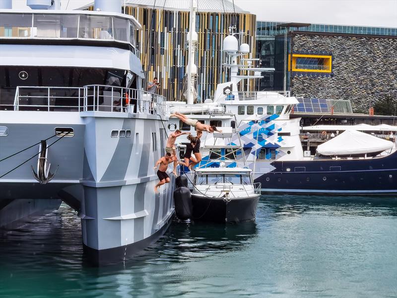 2. Live Ocean Winter Dip - celebrated at Auckland's Wynyard Basin - June 8, 2021 - photo © Richard Gladwell / Sail-World.com / nz