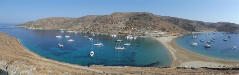 Kythnos our first Cyclades anchorage photo copyright Red Roo taken at 