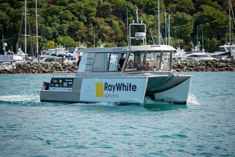 MV Ray White on the water first time  - launch of MV Ray White - October 2021  photo copyright Karmyn Ingram taken at Waikawa Boating Club