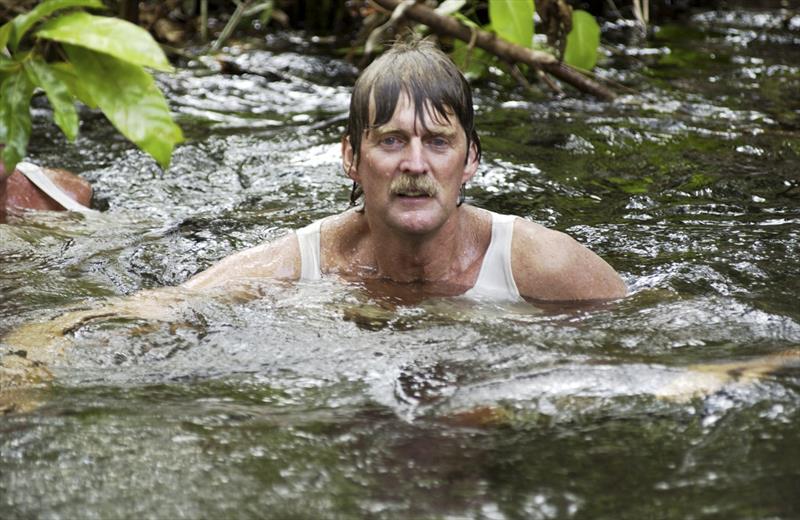 Peter Blake bathing in cool waters of the Rio Arua  - from the Garden of Evil - about to be released throughout New Zealand photo copyright Franck Socha taken at Royal New Zealand Yacht Squadron