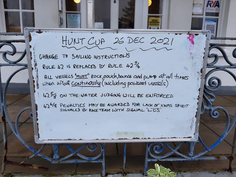 Modified sailing instructions for the Hunt Cup 2021 at Lymington Town Sailing Club - photo © Richard Russell, Sue Markham & Abbey Knightly-Hanson