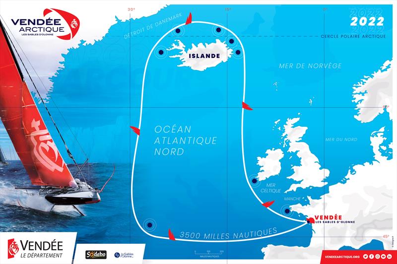 Vendée Arctic Course Map - Les Sables d'Olonne 2022 - photo © Vendée Globe