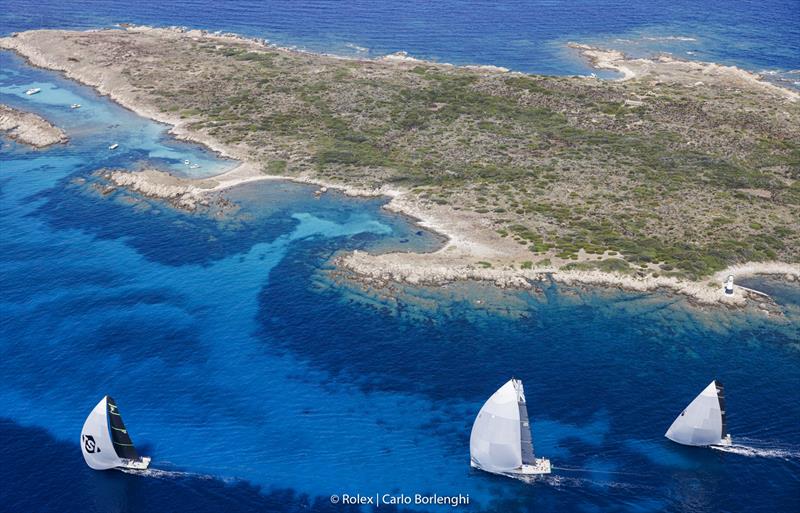 Before tackling the Strait of Bonifacio and the Corsican coast, competitors must once again negotiate the azure waters of the La Maddalena archipelago - photo © ROLEX / Studio Borlenghi