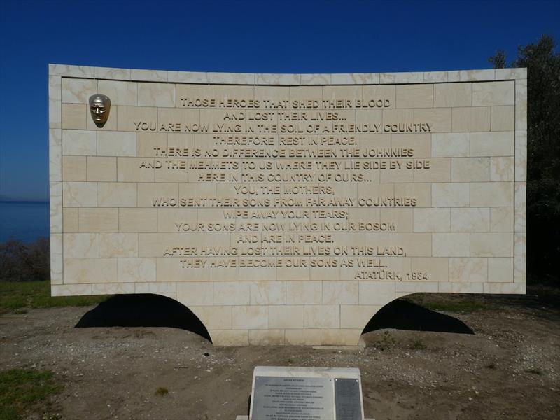 Monuments at Gallipoli photo copyright SV Red Roo taken at 