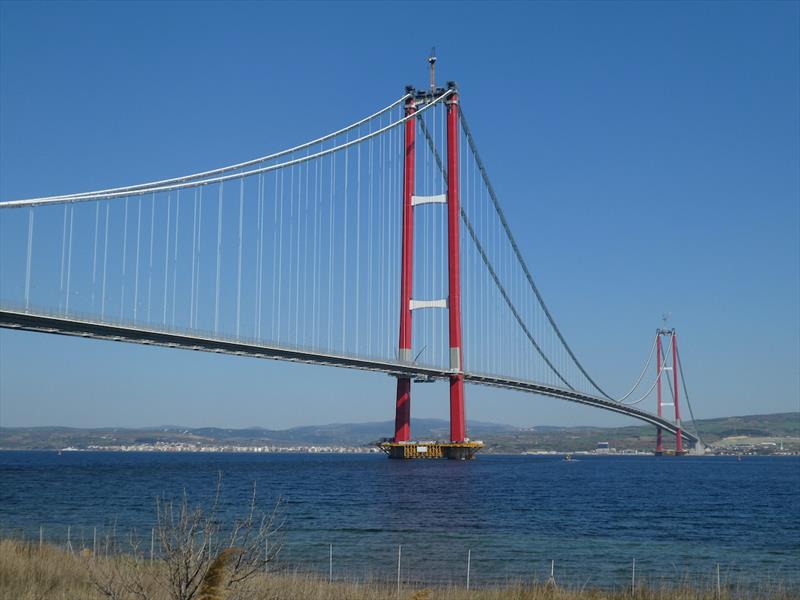 The New 1915 Canakkale Suspension Bridge photo copyright SV Red Roo taken at 