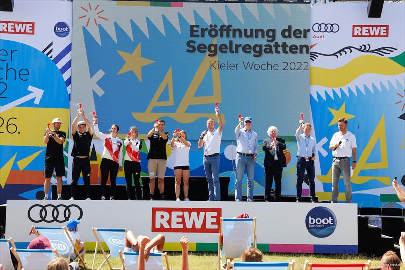 Official opening ceremony for the Kiel Week Regatta with Kiel's Lord Mayor and German Olympic medalists - photo © ChristianBeeck.de / Kieler Woche 