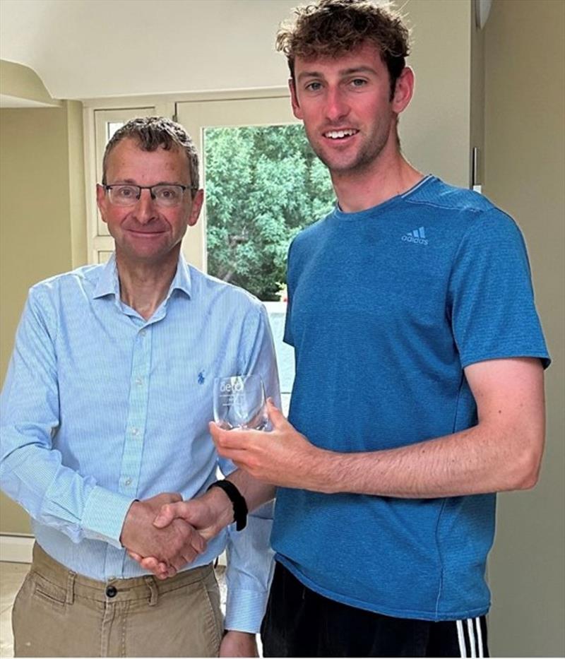 RS Aero Class Treasurer Roy Van Maanen presents Jack Miller (Felpham/Paignton SC) with the prize for 3rd overall, Irish RS Aero Nationals 2023 - photo © Noah Rees